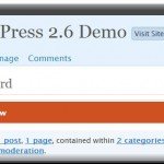 Dashboard-Ansicht in WordPress 2.6