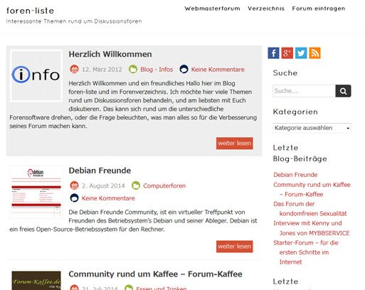 Blog Foren-liste.de