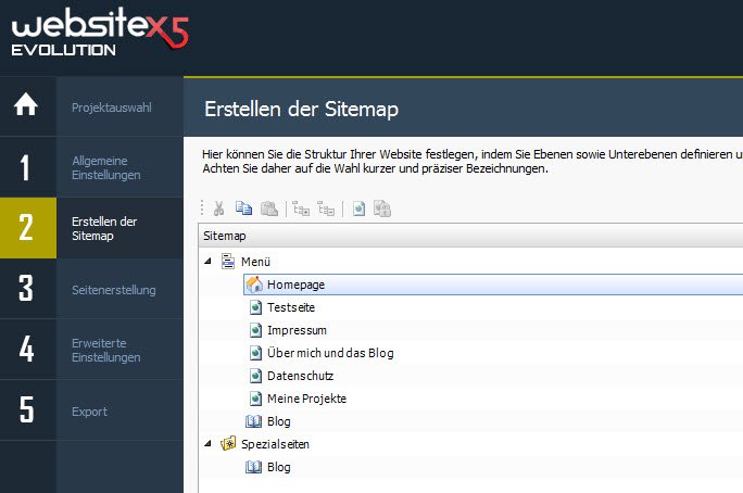 websitex5-erstellen-sitemap