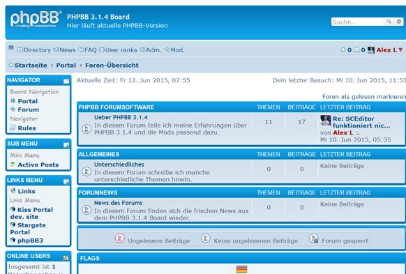 PHPBB 3.1.6 Forum Frontend