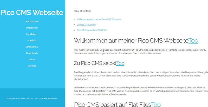 pico-cms-flat-file-blog-im-frontend