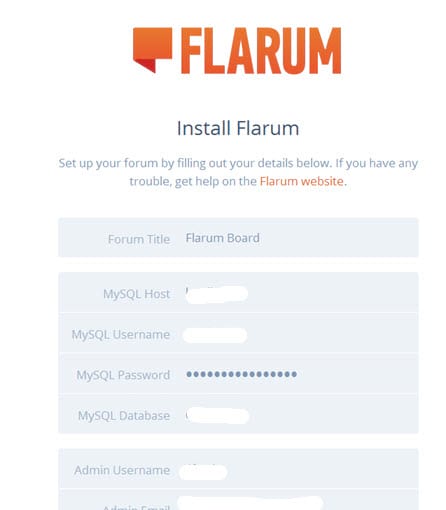 flarum-installation