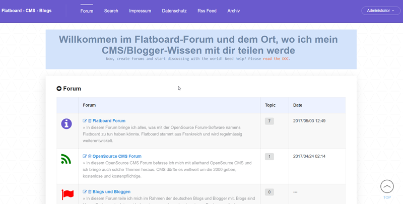 flatboard-forum-forenübersicht-internetblogger-de