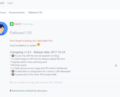 Neue Updates: Flatboard, Glfusion CMS, Backdrop CMS - wie mache ich das