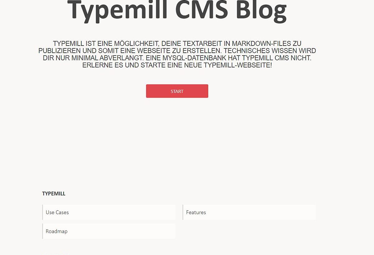 Typemill CMS mit aufgefrischtem Design und neuen Plugins