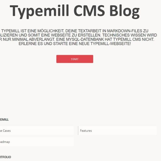 Typemill CMS mit aufgefrischtem Design und neuen Plugins