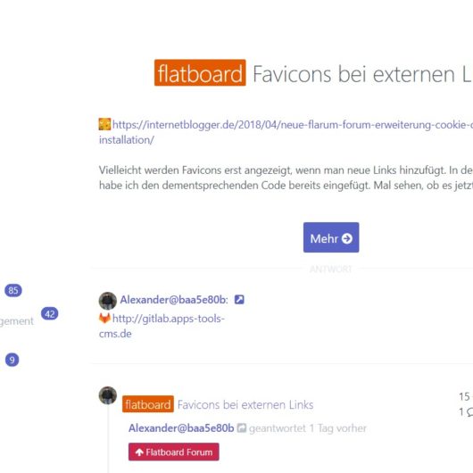 Favicons bei externen Links im Flatboard Forum - wie geht das