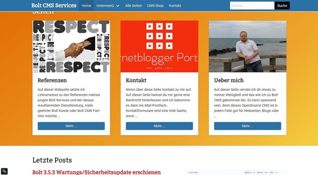 boltcmsservice.de - Haupt-Service-Homepage für Bolt CMS