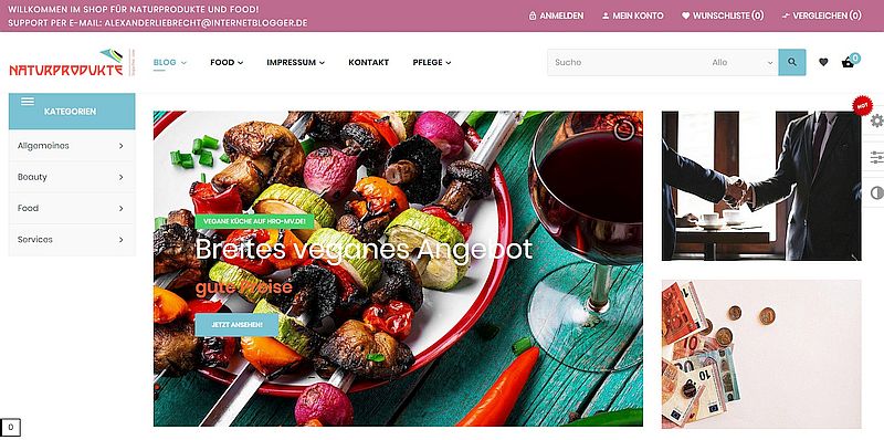 Kosmetika.work - ähnlich wie Shop-hro-mv.de mit Naturprodukten und Kosmetik